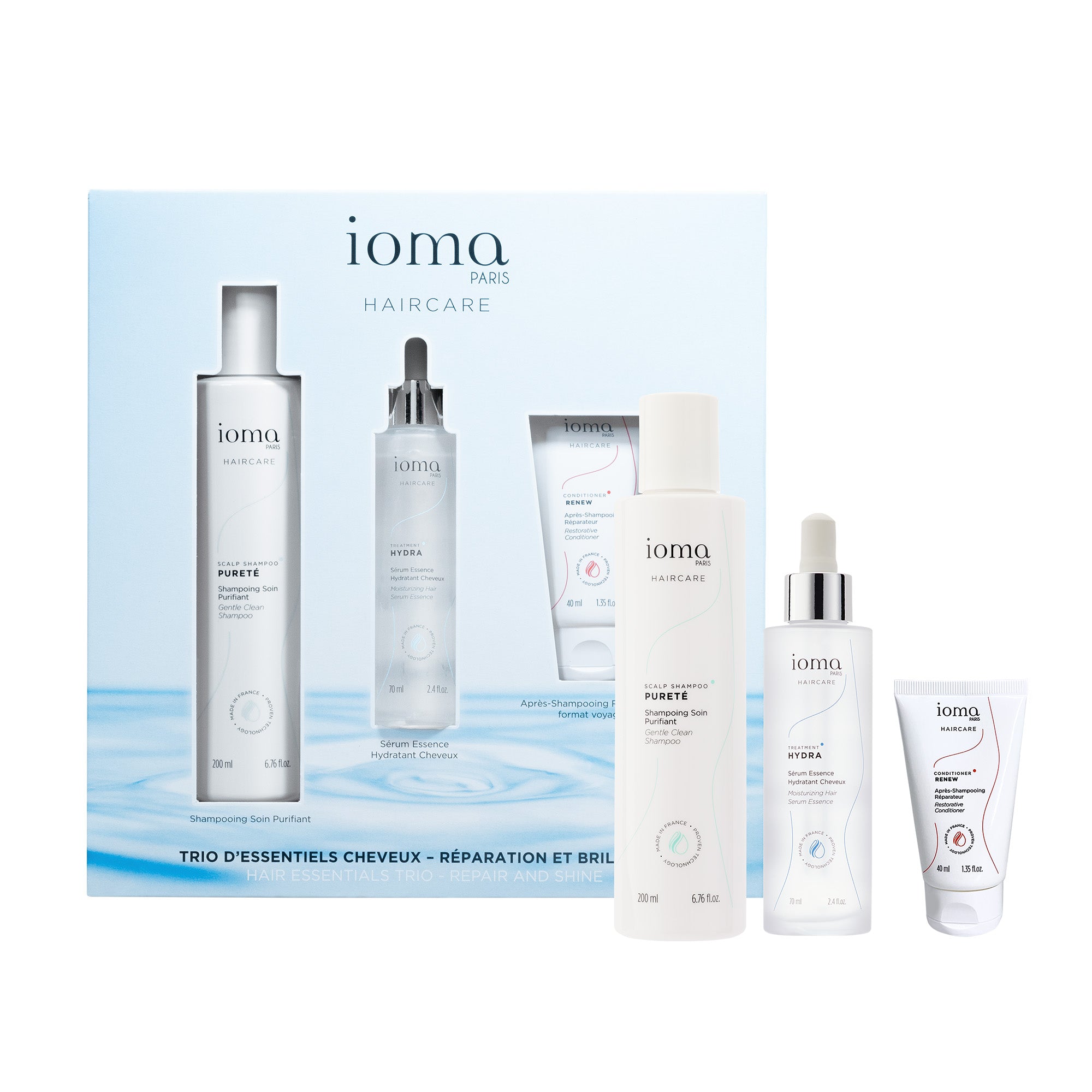Trio d'Essentiels Cheveux - Réparation et Brillance-IOMA