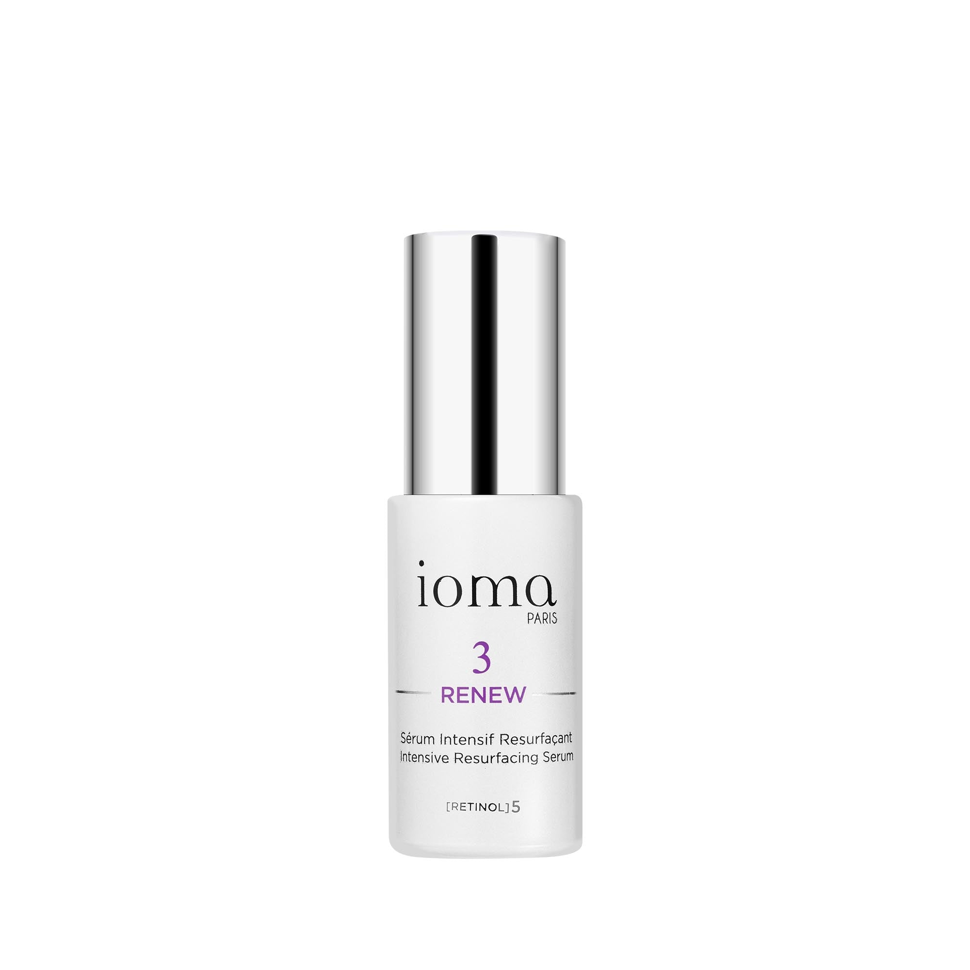Sérum Intensif Resurfaçant Retinol5, sérum rétinol anti-rides et anti-taches visage IOMA